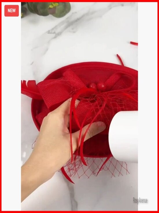 Adjustable Derby Fascinator Hat with Feathers for Tea Parties & Events